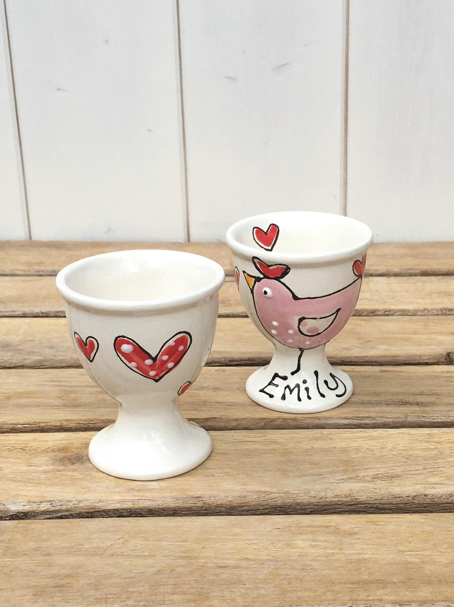 Personalised Egg Cups for Couples Wedding or Anniversary Gift