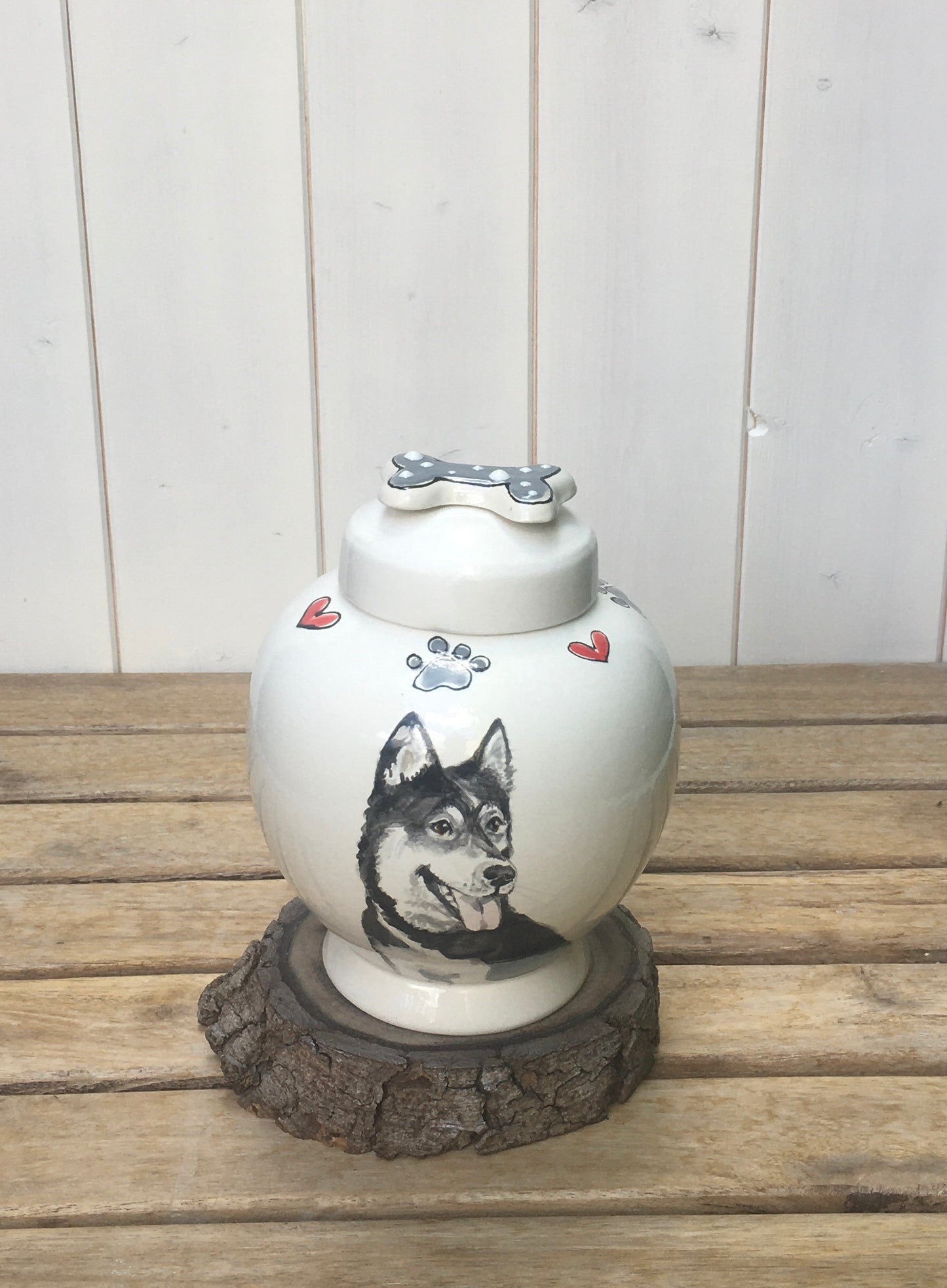 Pet Memorial Urn with Portrait