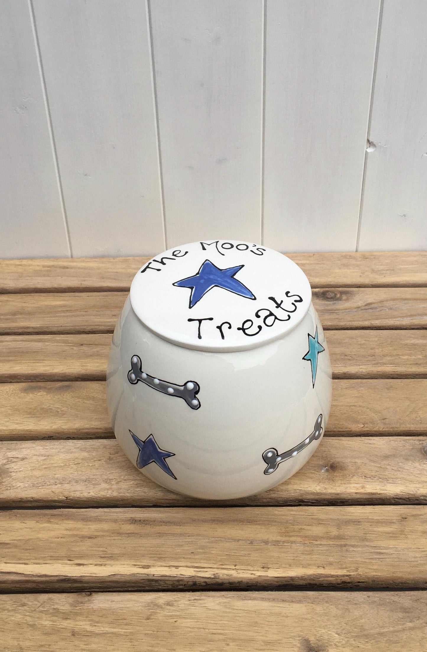 Personalised Hand painted Treat Jar for Dog Treats