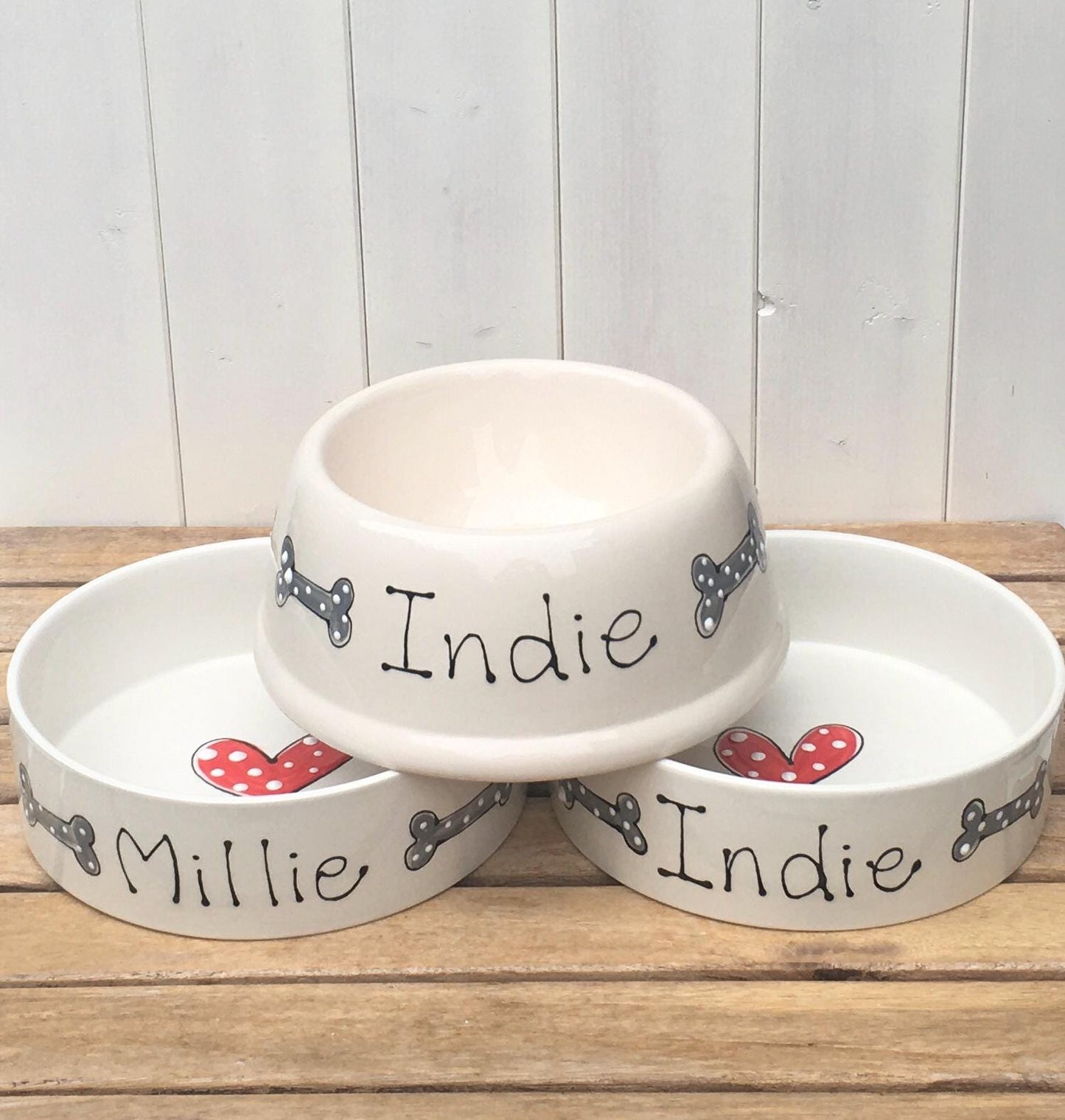Personalised Hand painted Ceramic Dog Bowl