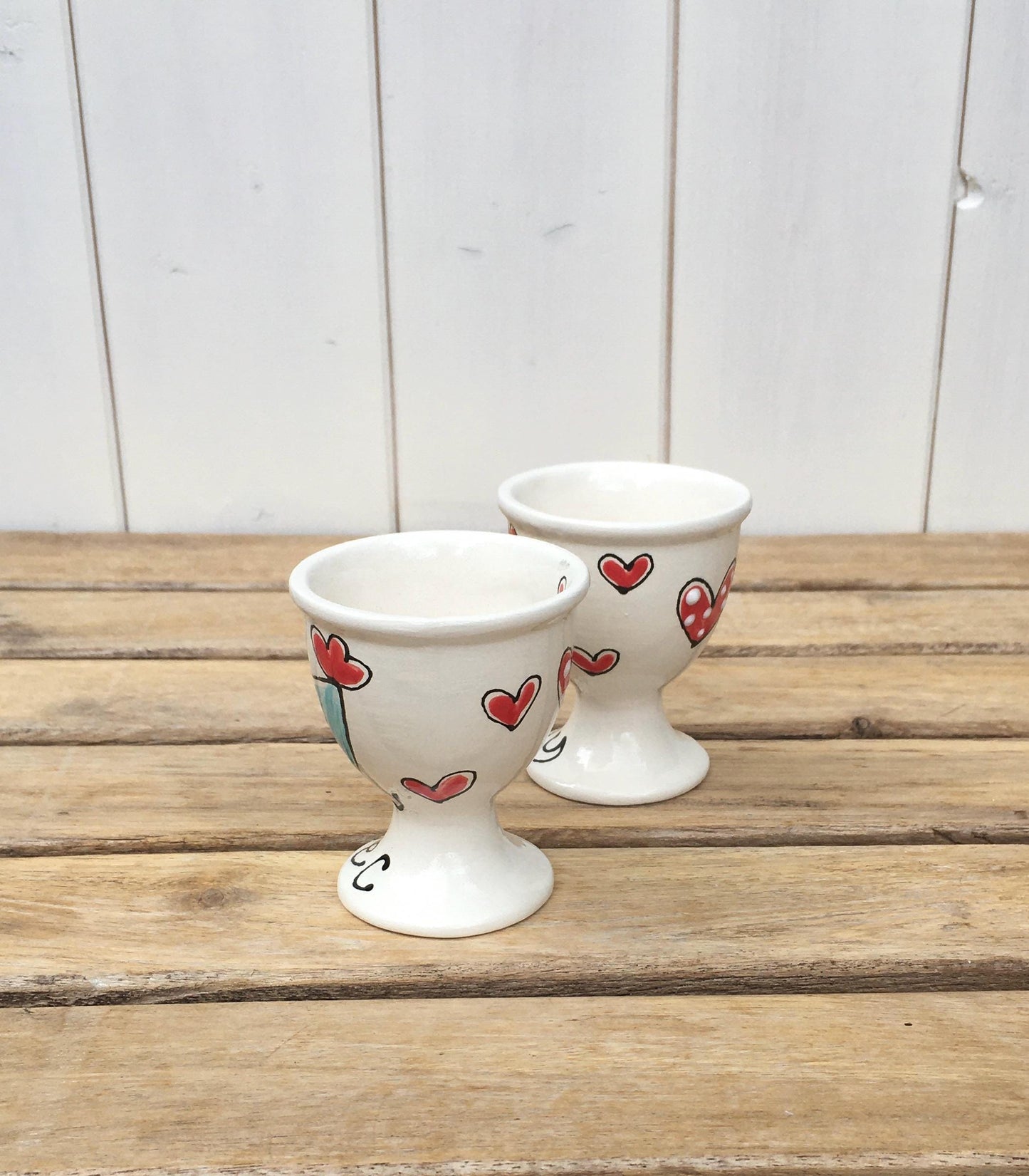 Personalised Egg Cups for Couples Wedding or Anniversary Gift