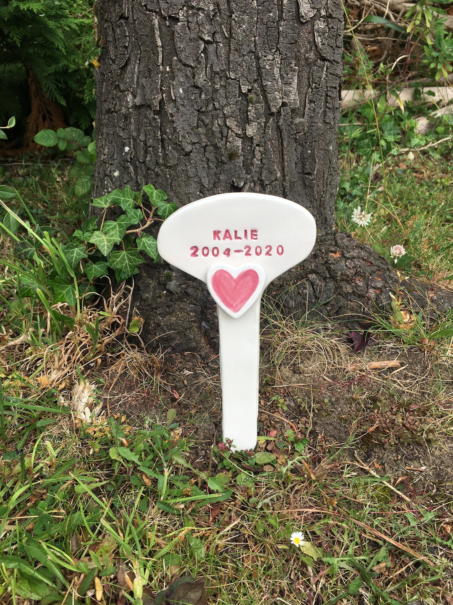 Handmade Ceramic Memorial Grave Marker