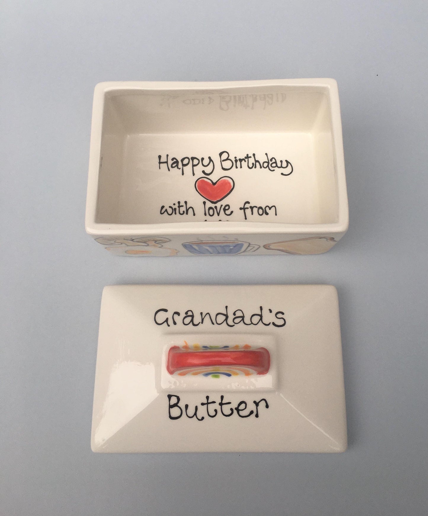 Personalised Ceramic Butter Dish