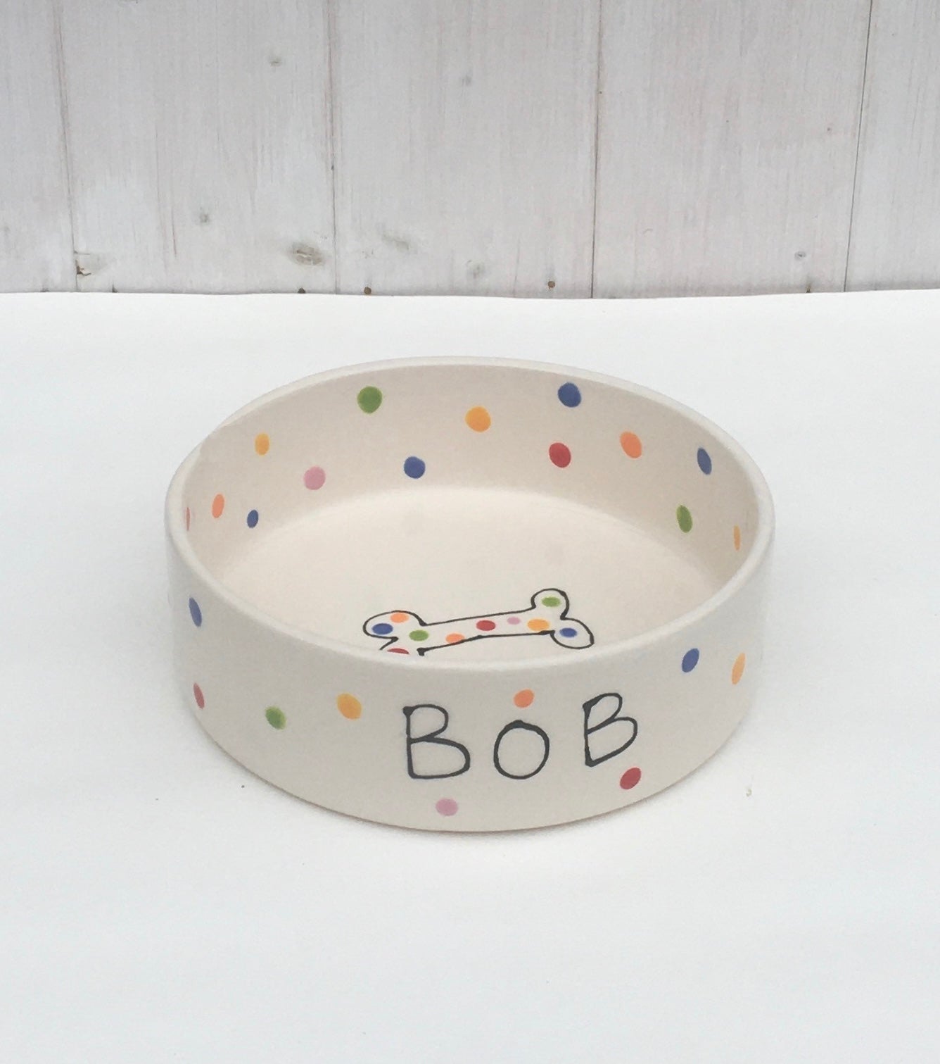 Personalised Hand painted Ceramic Dog Bowl