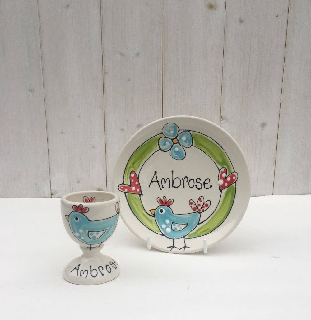 Breakfast Set Egg Cup and Plate