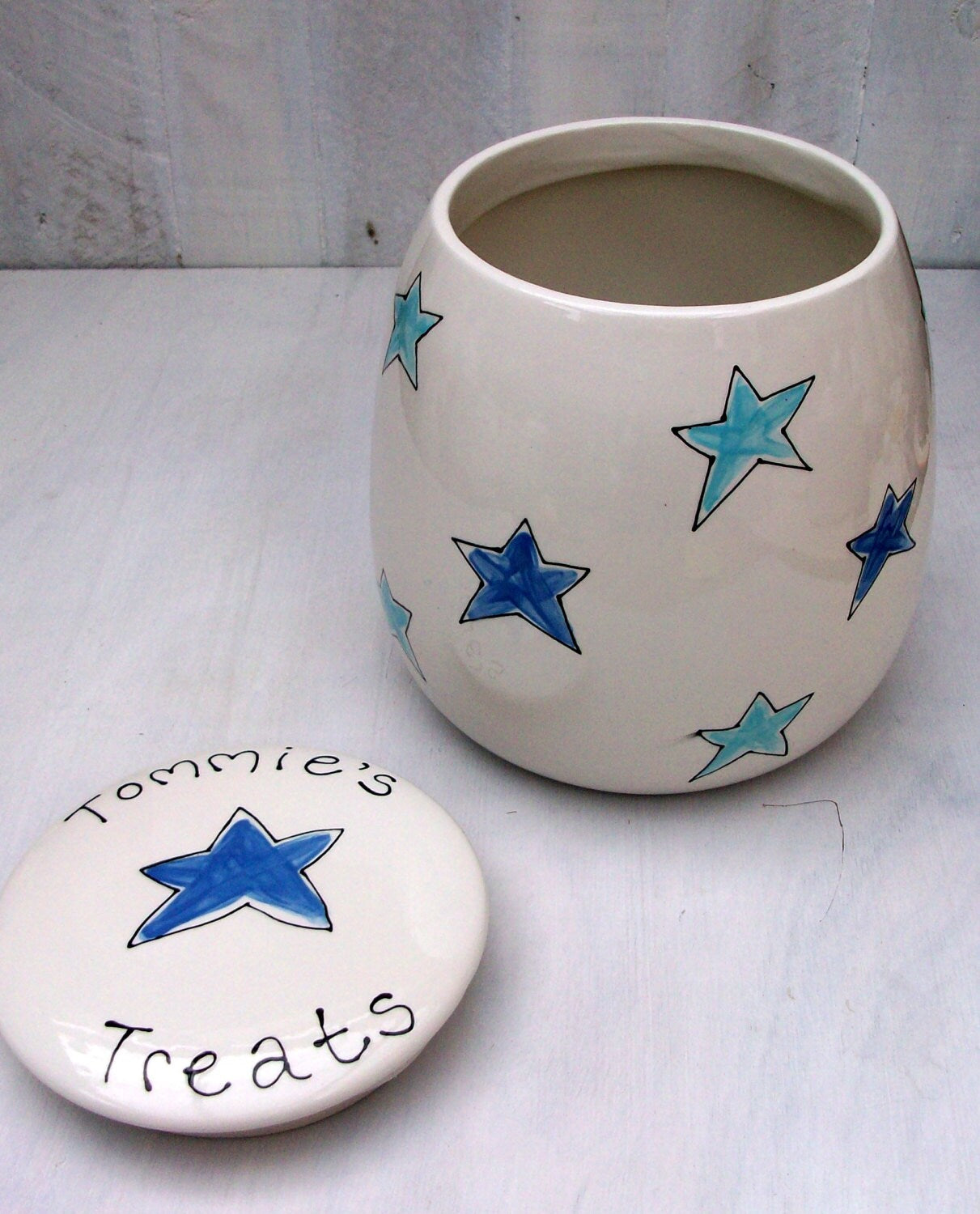 Personalised Hand painted Treat Jar for Dog Treats