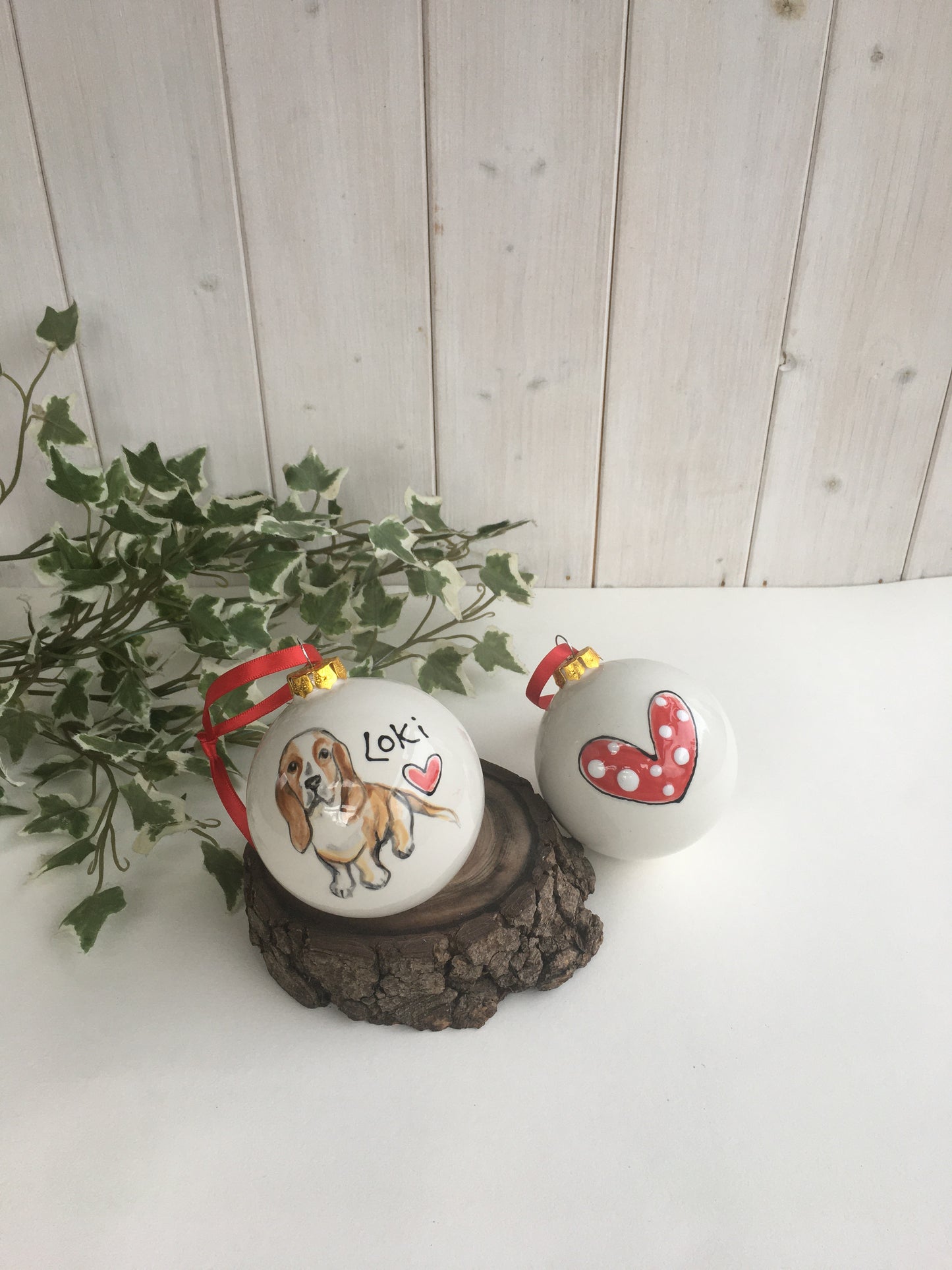 Ceramic Christmas Bauble with Pet Portrait