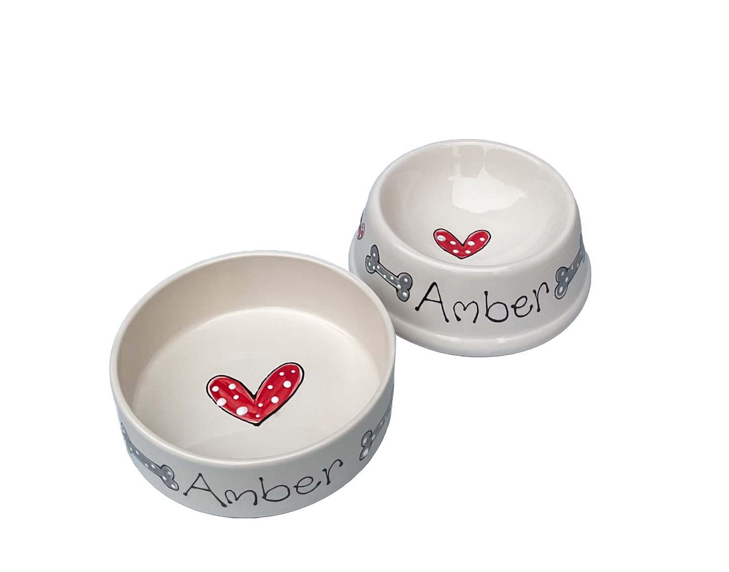 Personalised Hand painted Ceramic Dog Bowl