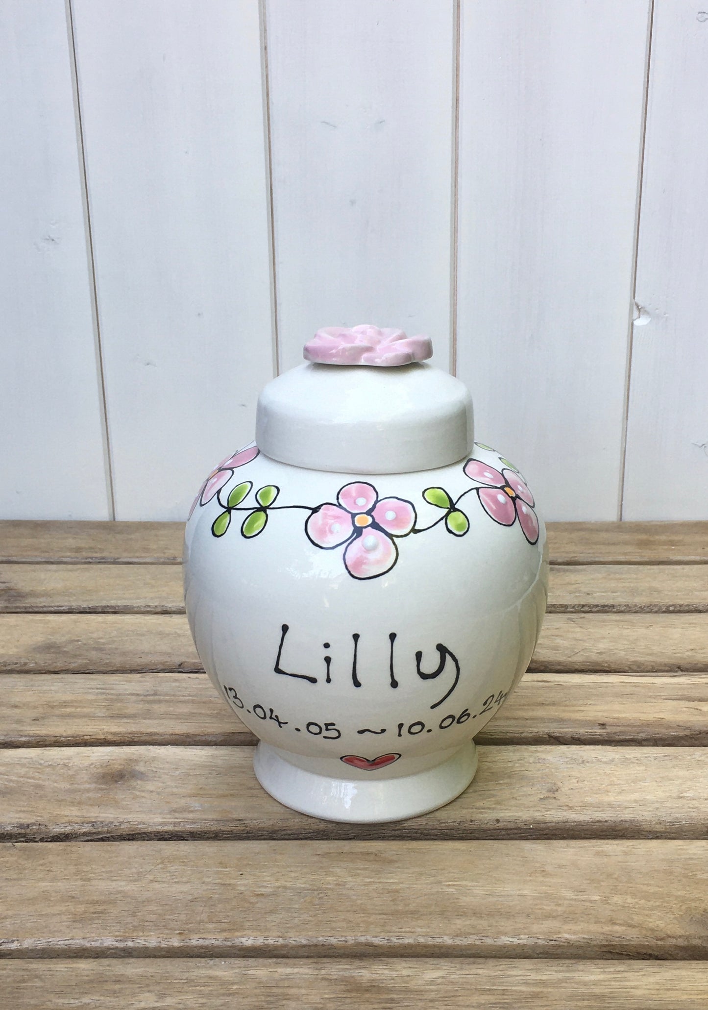 Pet Memorial Urn with Forget me Nots