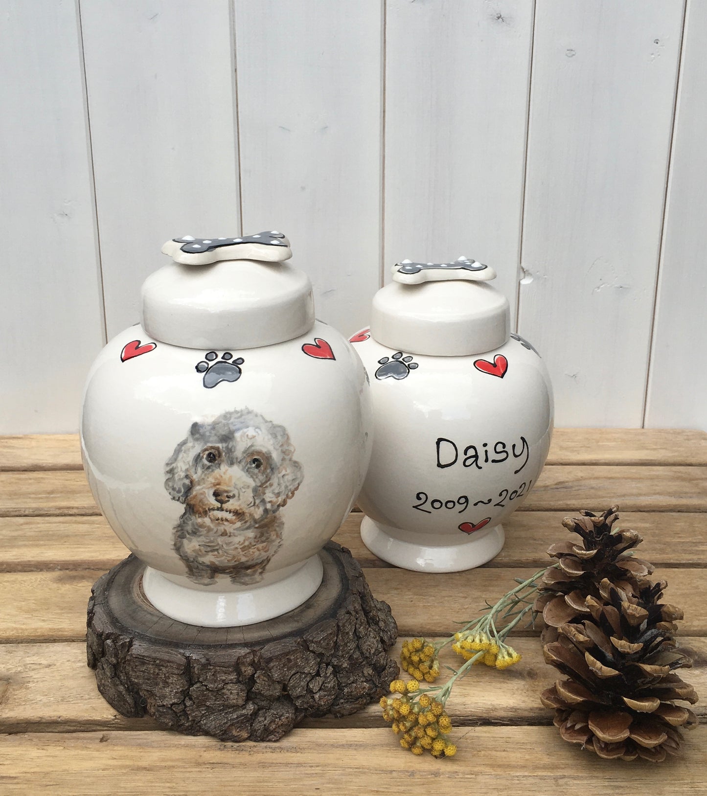 Pet Memorial Urn with Portrait
