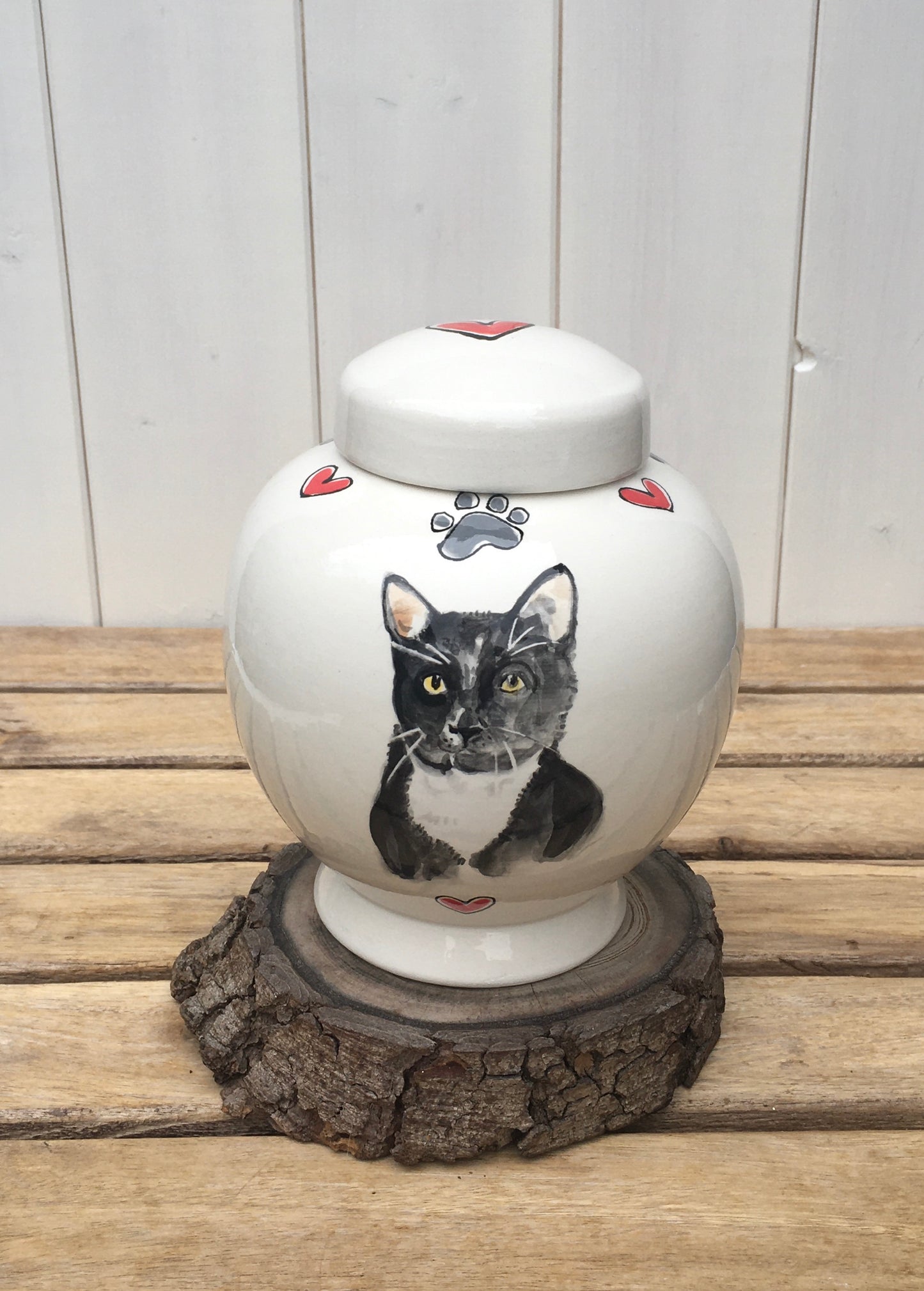 Pet Memorial Urn with Portrait