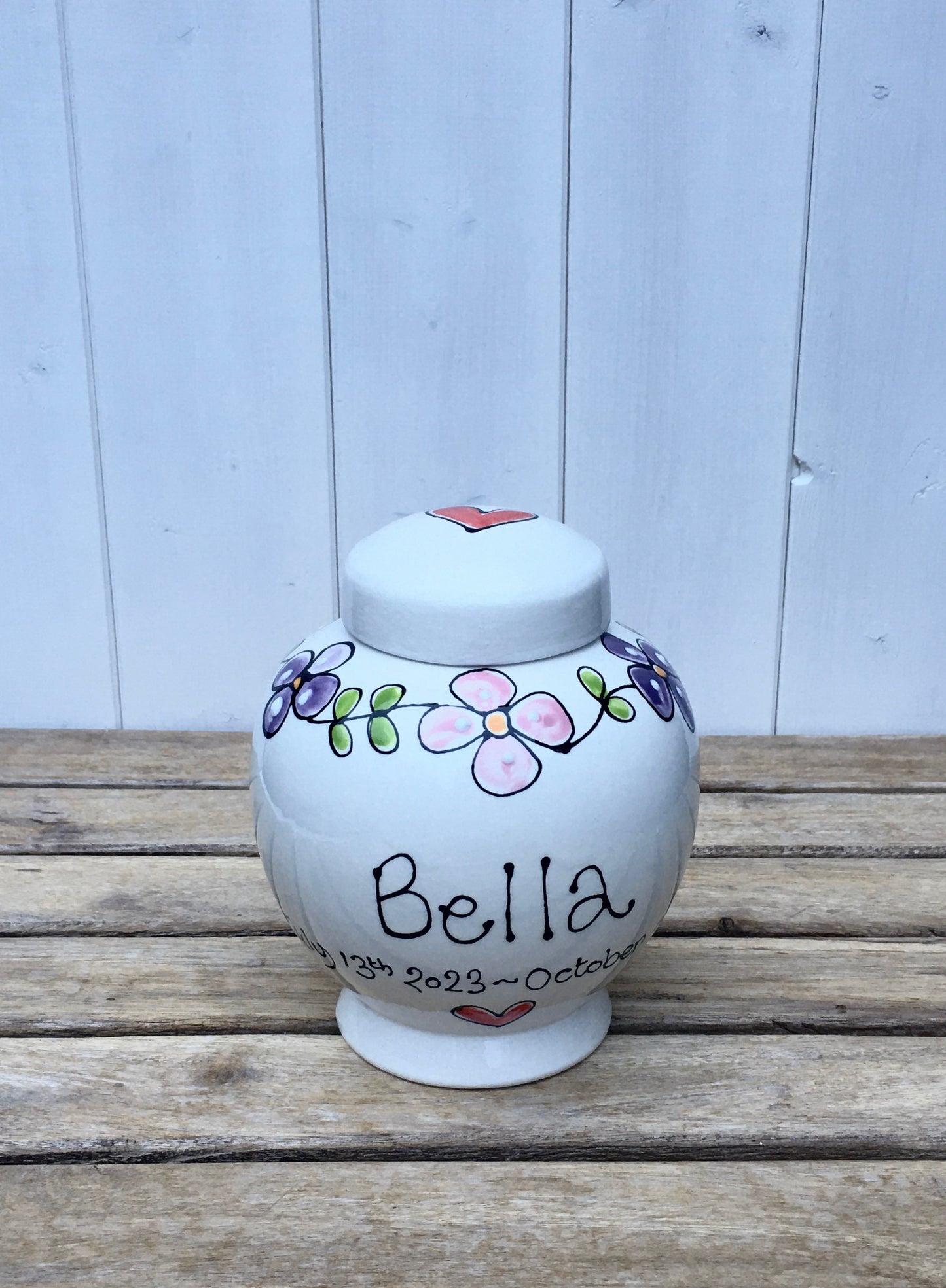Pet Memorial Urn with Forget me Nots