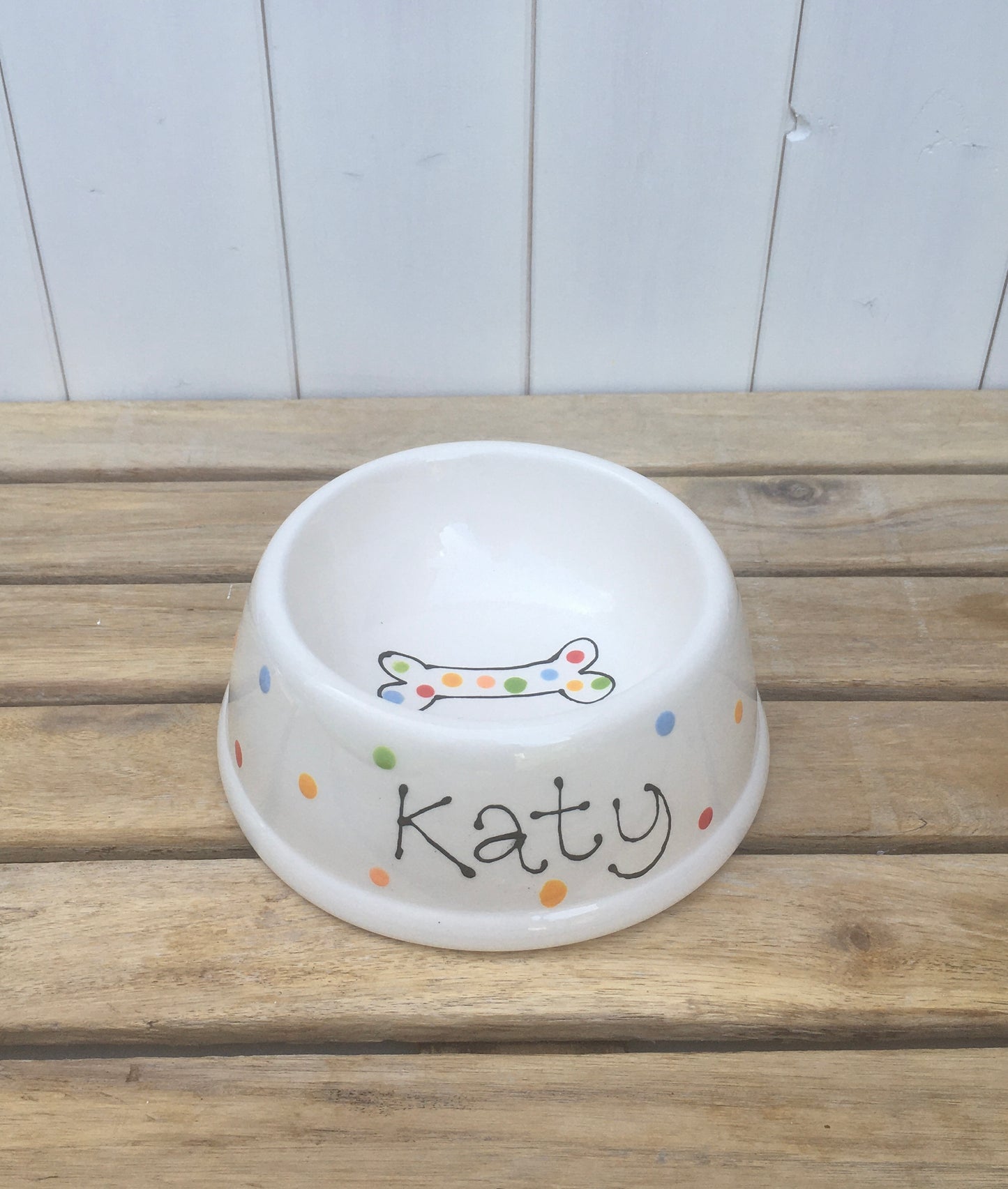 Personalised Hand painted Ceramic Dog Bowl