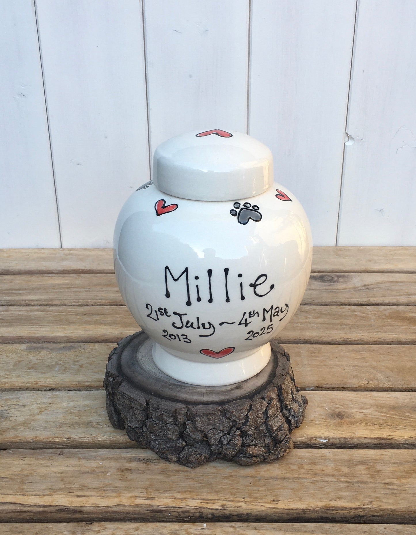 Pet Memorial Urn with Portrait
