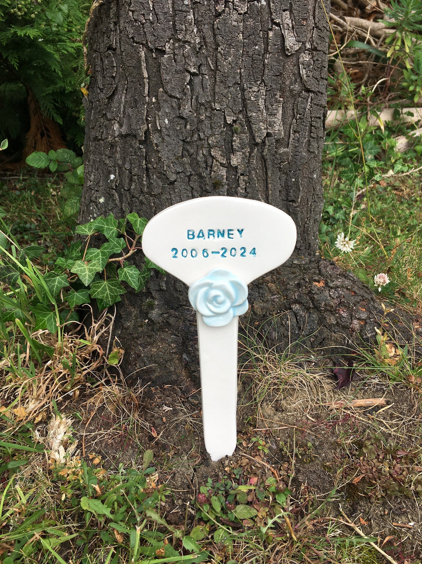 Handmade Ceramic Memorial Grave Marker