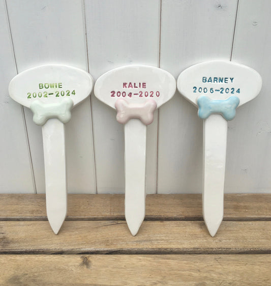 Handmade Ceramic Memorial Grave Marker