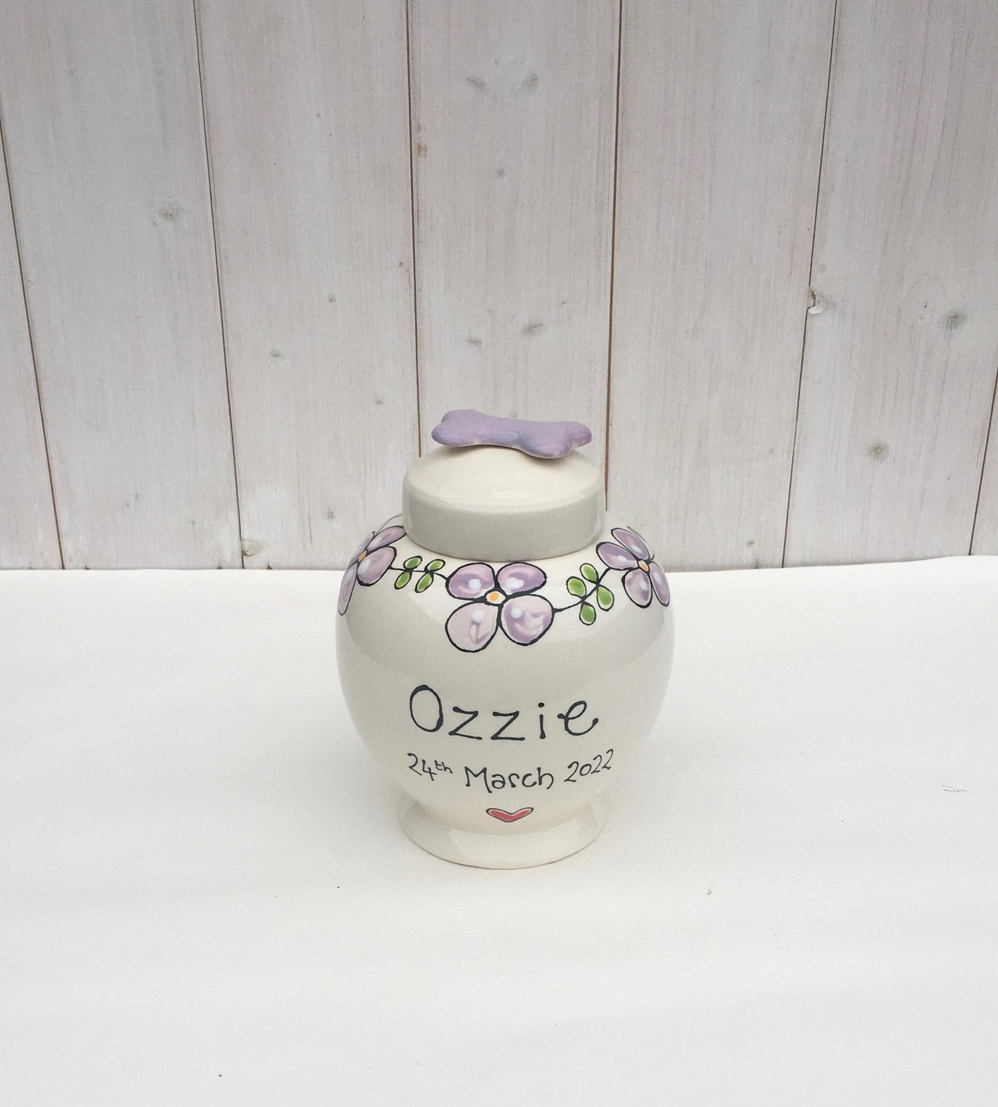 Pet Memorial Urn with Forget me Nots