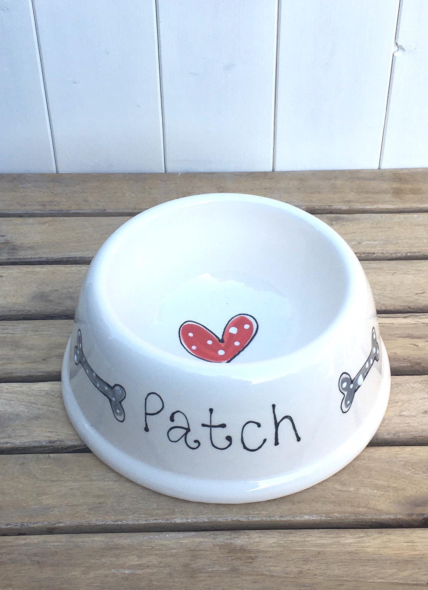 Personalised Hand painted Ceramic Dog Bowl