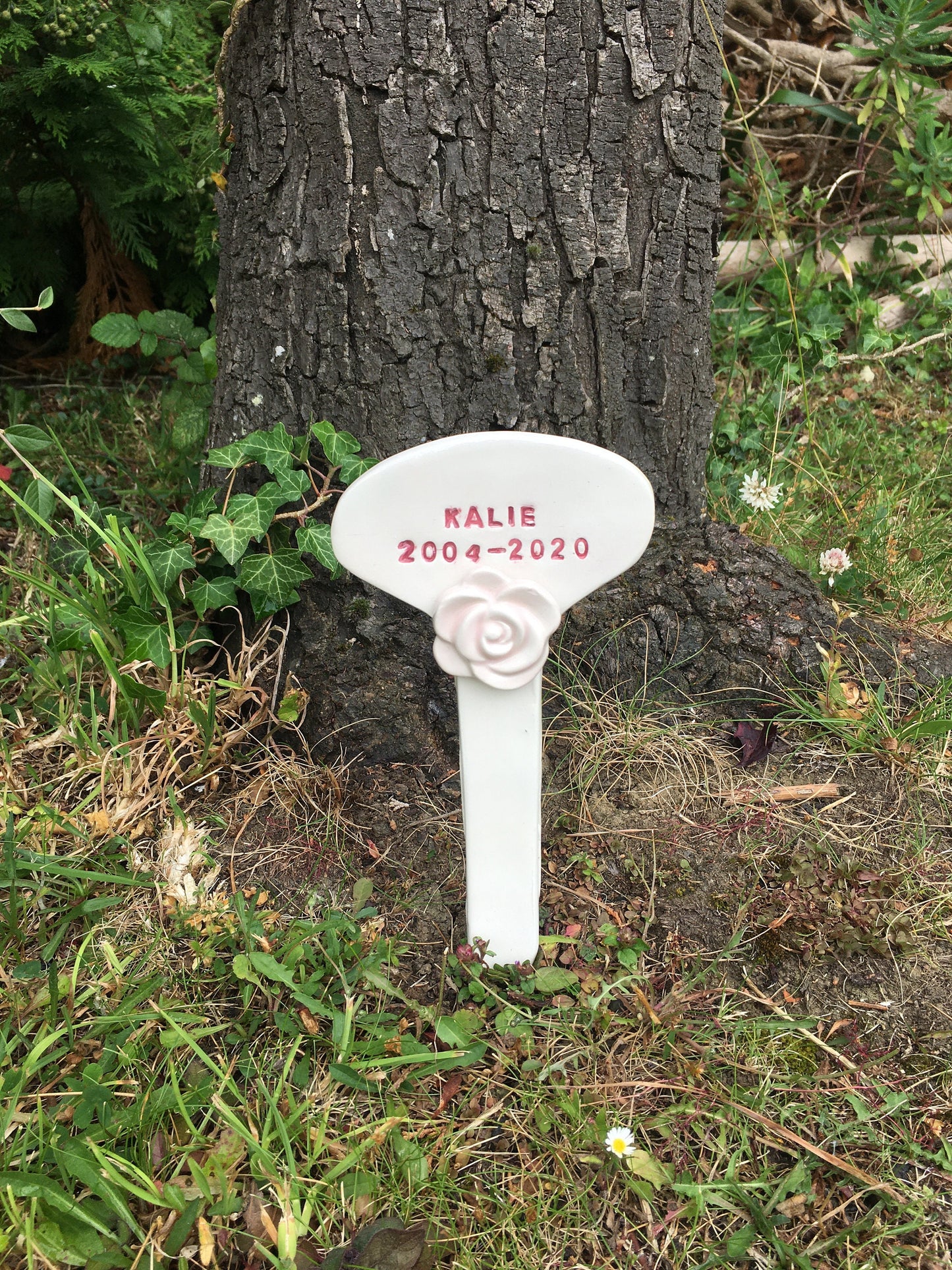 Handmade Ceramic Memorial Grave Marker
