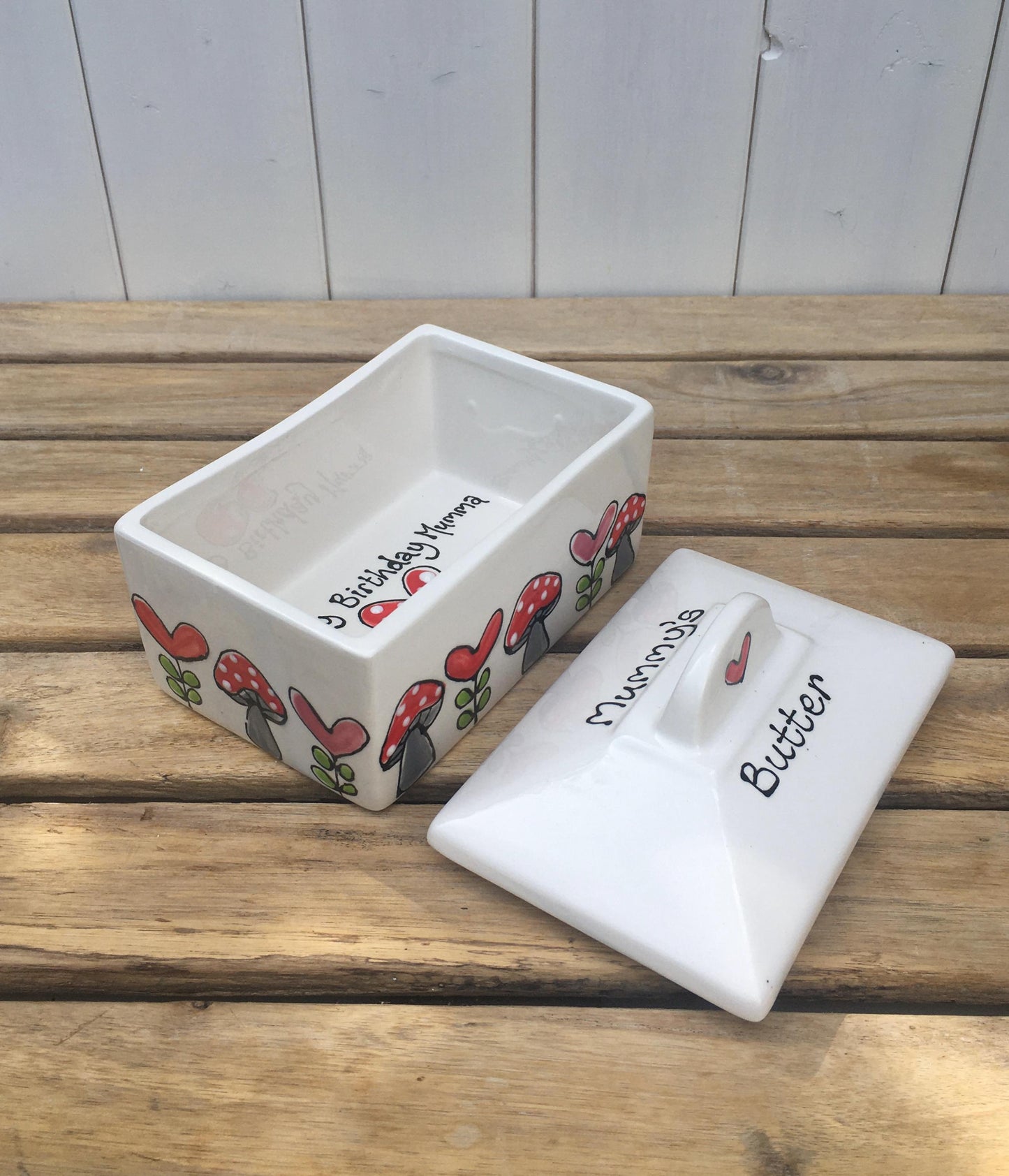 Personalised Ceramic Butter Dish